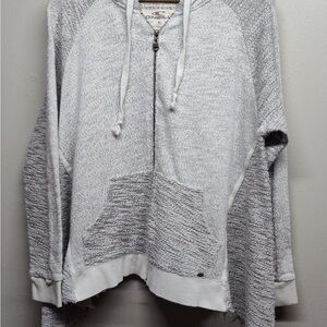 O'Neill Hooded Jacket Women Size XL Gray Two Tone Pockets Full Zip Casual Fall